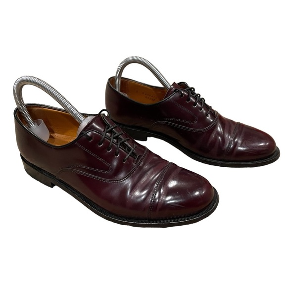 Cole Haan | Shoes | Cole Haan Mens Oxford Burgundy Leather Cap Toe Size